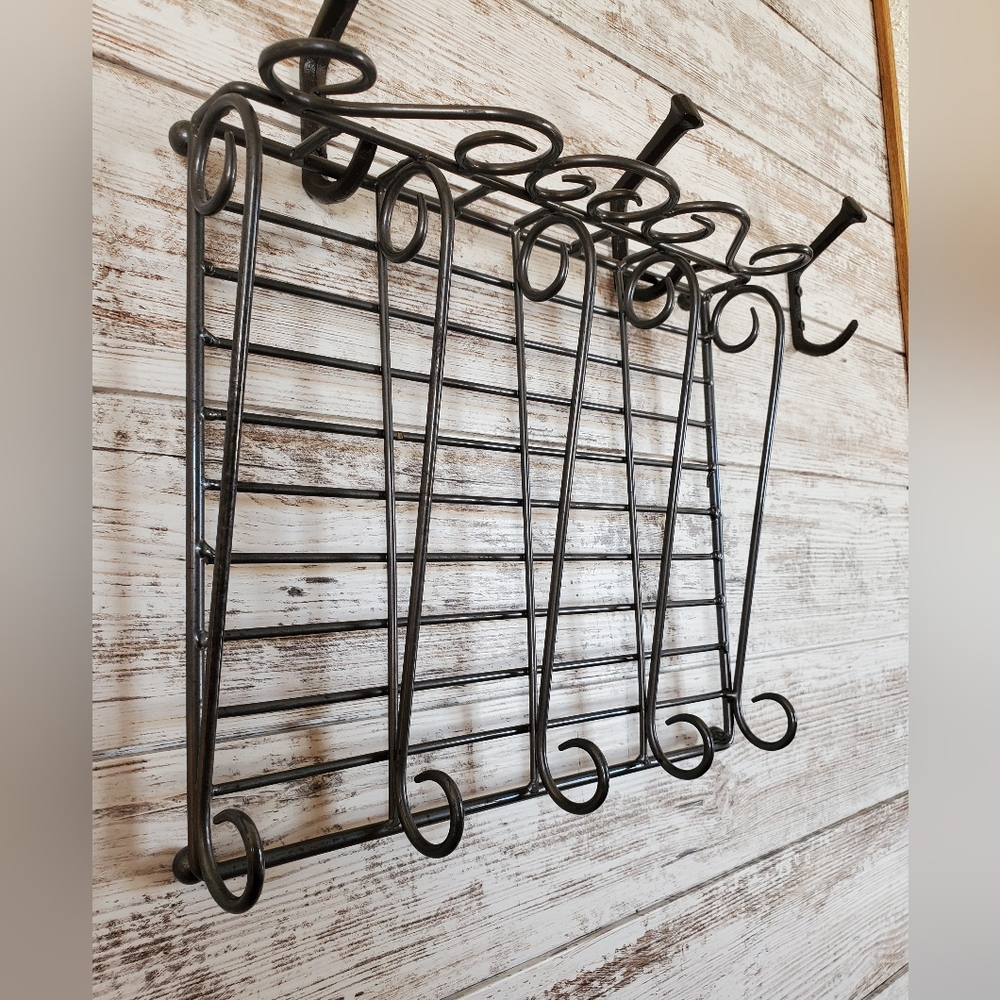Home Interiors Sutton Silver Wrought Iron Caddy Organizer Vintage - Picture 2 of 8